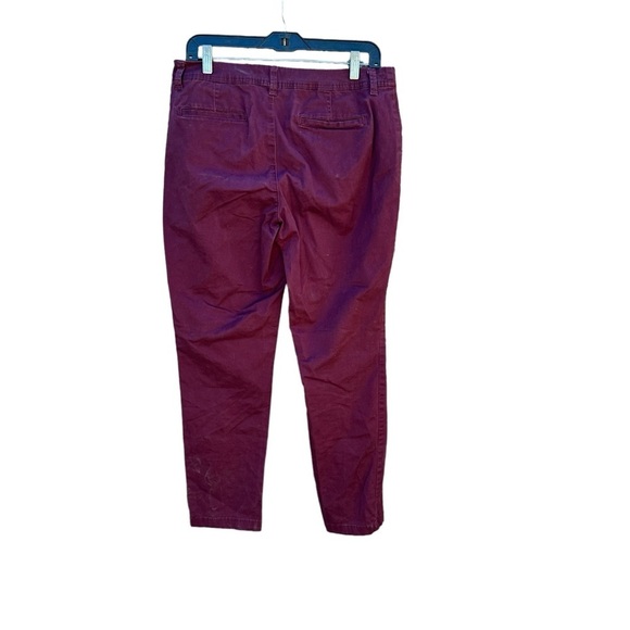 a new day Women's Burgundy Straight Leg Pants - Picture 2 of 3